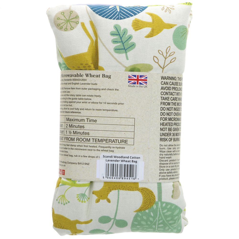 Wheat Bag Scandi Wood Lavender: Vegan, microwaveable, 43 x 12cms. Relax with this soothing, eco-friendly product from The Wheat Bag Company.