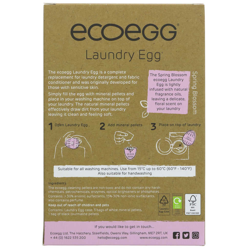 Eco-friendly laundry egg with natural fragrance - replaces detergent and fabric conditioner, perfect for sensitive skin. Vegan.