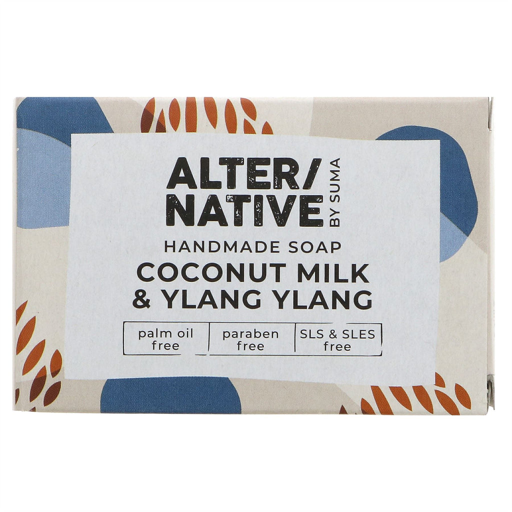 Luxurious vegan soap with coconut milk, ylang, and oatmeal to soothe and moisturize skin. Free from harmful ingredients.