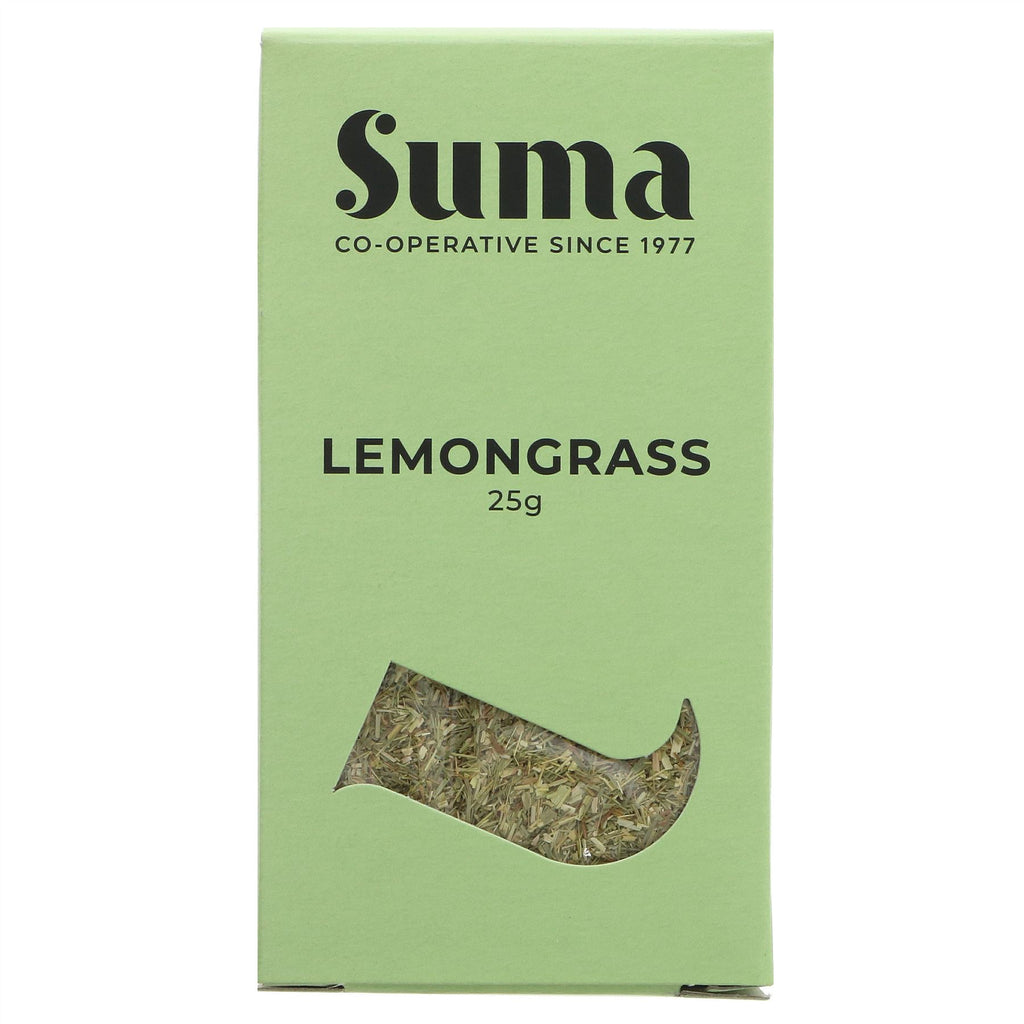 Suma Lemongrass - Vegan herb and spice for zesty dishes. No added nasties. Quality guaranteed. May contain celery, mustard and nut traces.