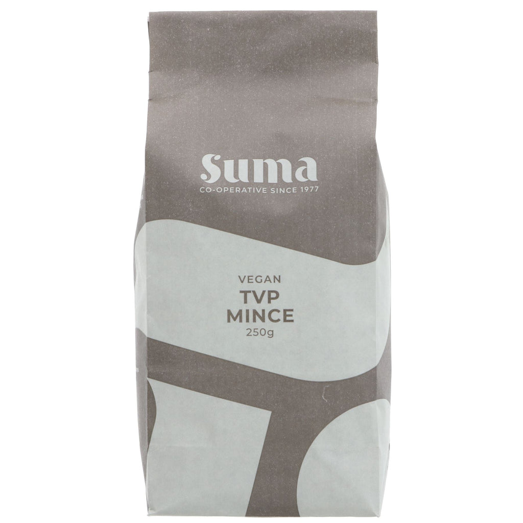 Suma Vegan TVP Mince - high protein meat-free alternative. Easy to prepare. Perfect for bolognese, chilli and more!