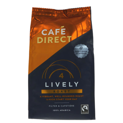 Cafe Direct | Lively Roast Ground - Lively 4, 100% Arabica | 227g