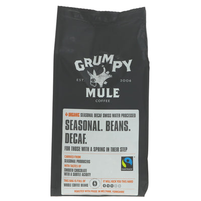 Grumpy Mule | Decaf Beans - Swiss Water - Sweet, Smooth and Balanced | 227g