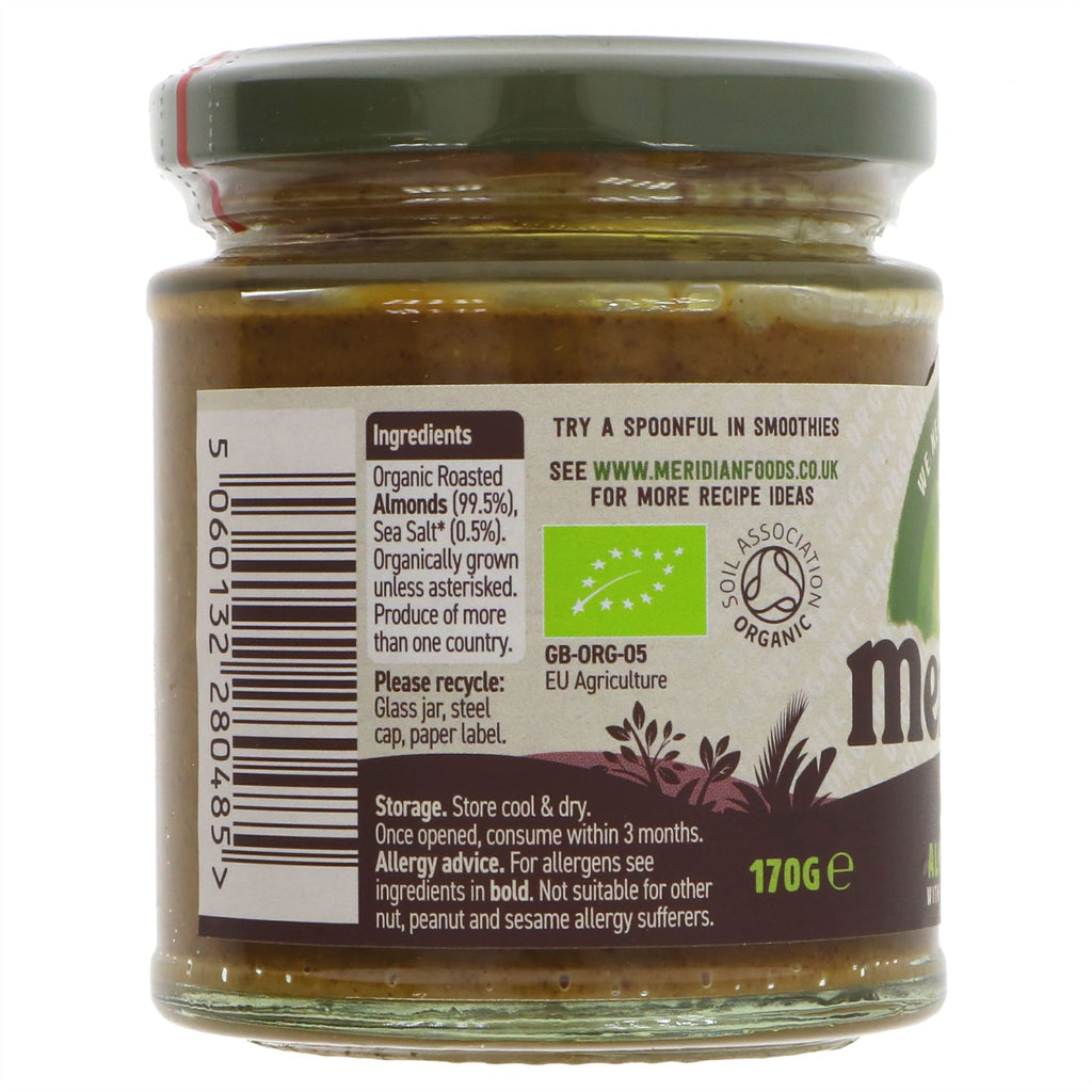 Organic Vegan Almond Butter, perfect as a spread or cooking ingredient. Nutty delight, healthy and delicious. No VAT charged.