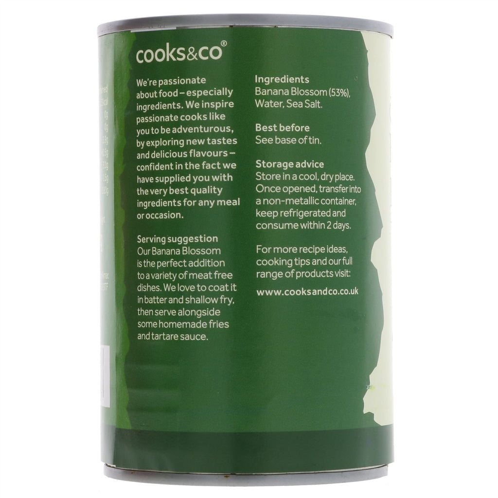Cooks & Co Banana Blossom - Vegan meat alternative for curries, salads and more - 400g from Superfood Market.