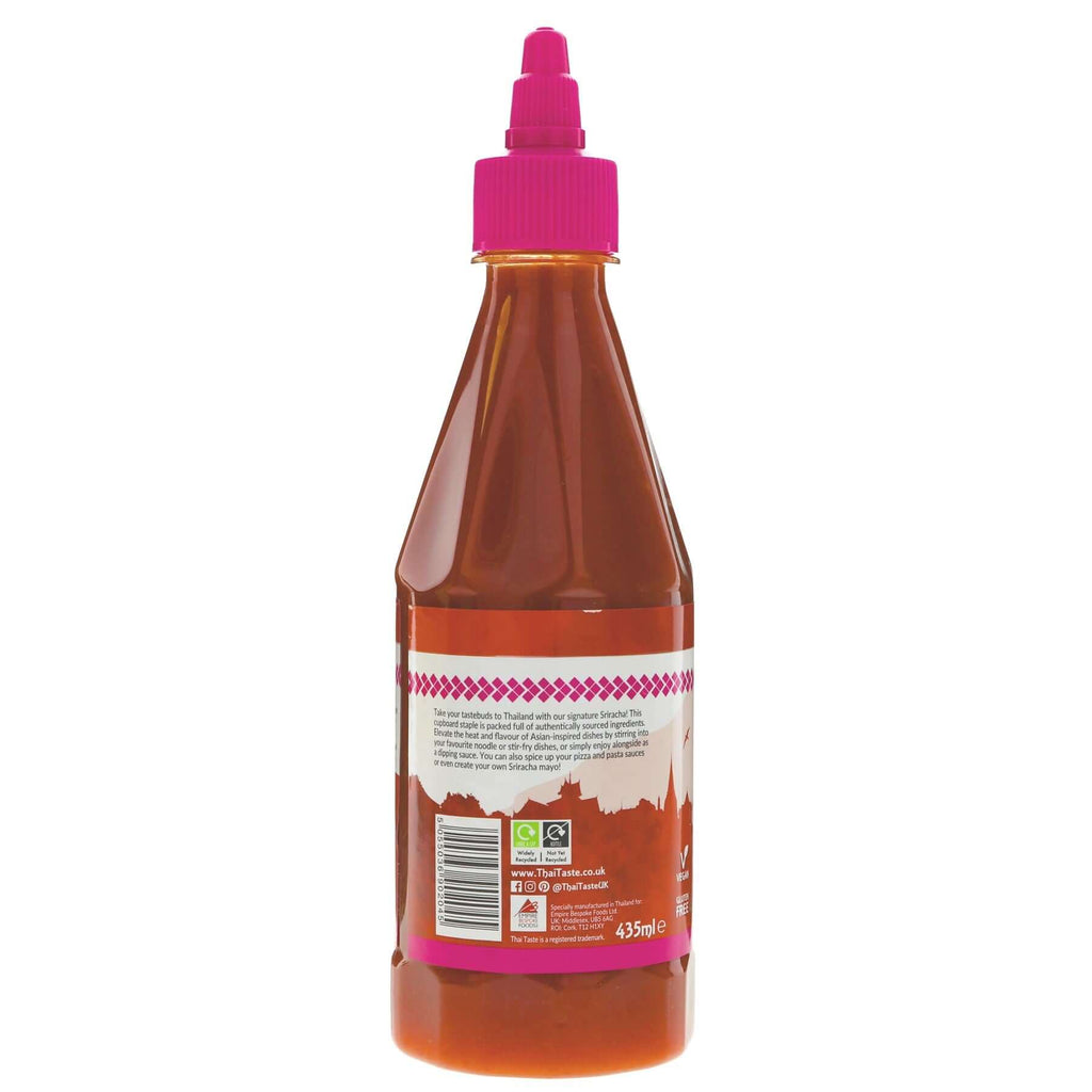 Thai Taste's Sriracha Chilli Sauce - Gluten-Free, Vegan & No Added Sugar for Everyday Flavour!