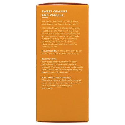 Ethique Body Butter Tube with Sweet Orange + Vanilla - 100g | Fairtrade, Vegan