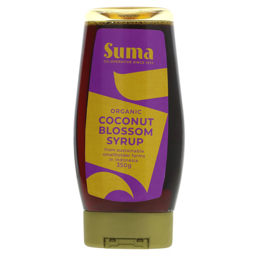 Suma Organic Coconut Blossom Syrup: Vegan sweetener for baking, hot drinks & treats. Made from sustainably sourced coconut blossom sap.