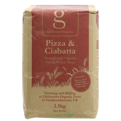 Gilchesters Organics | Pizza & Ciabatta Wheat Flour - stoneground, organic, strong | 1.5kg