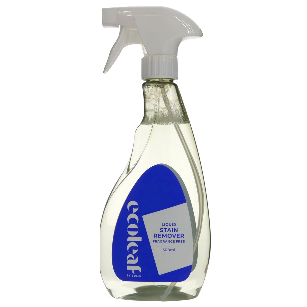 Vegan & eco-friendly liquid stain remover by Ecoleaf - easily removes stubborn stains. Spray, wait 10 mins & wash as usual.