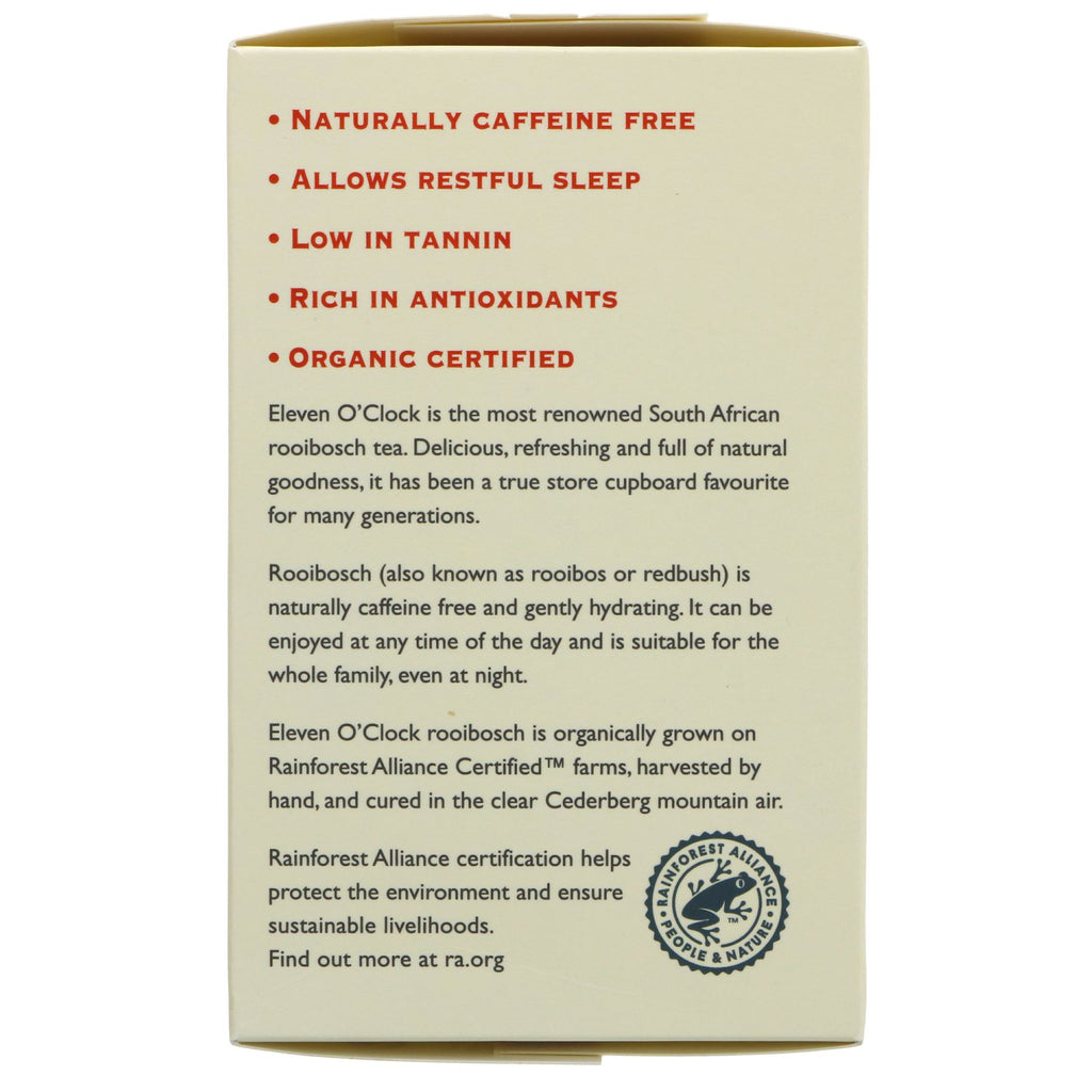 Organic & vegan Rooibos tea: 80 bags, caffeine-free. Hot or iced, enjoy anytime! No VAT charged.