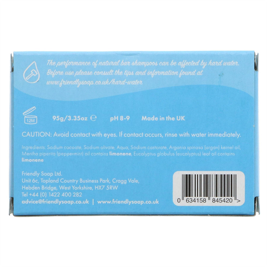 Vegan Peppermint Eucalyptus Shampoo Bar | Organic Argan Oil | Sulfate-Free | Plastic-Free | Healthy Scalp | Manageable Hair