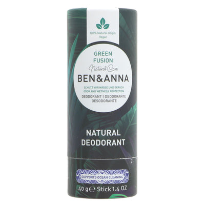 Ben & Anna | Soda Deodorant - Green Fusion | 40g