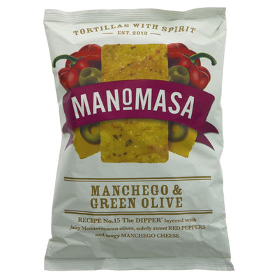 Manomasa | Manchego & Green Olive Tortilla Chips | 140G