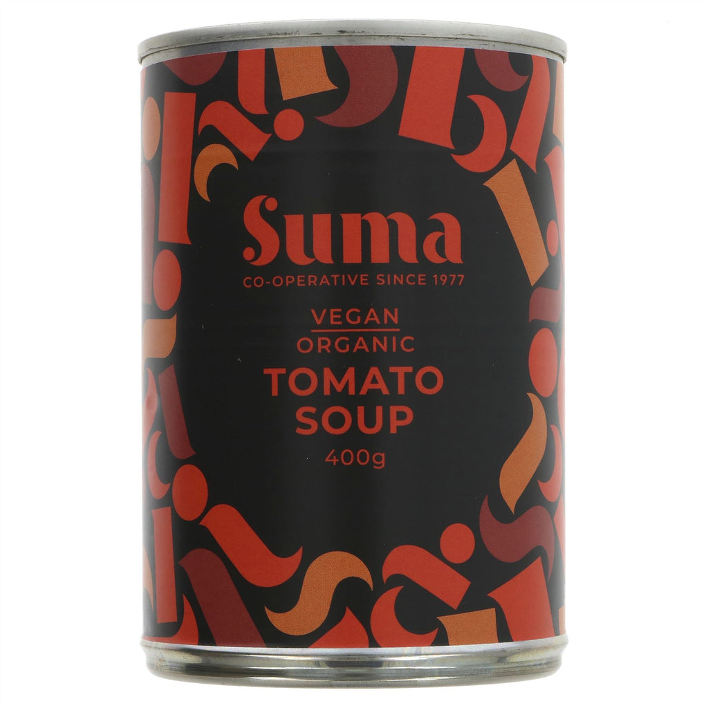 Organic Tomato Soup - No Added Sugar, Vegan, by Suma - now with even more tomatoes for extra flavor! 400g.