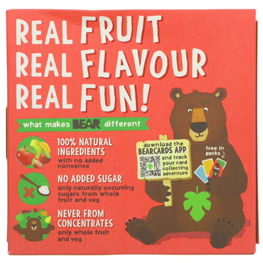 Bear's Giant Yoyo - Strawberry/Mango: 100% pure fruit, gluten-free, vegan, perfect for snacking or recipes. No VAT!
