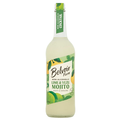 Belvoir's biodynamic, vegan Mojito is a refreshing blend of lime juice, yuzu juice, and mint. A delicious non-alcoholic alternative.