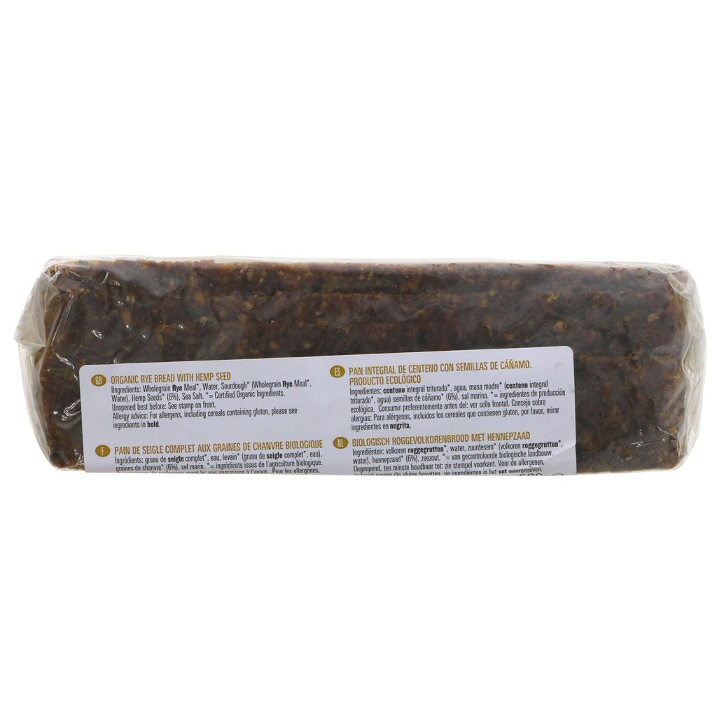Biona Rye Bread with Hemp Seeds - Organic & Vegan