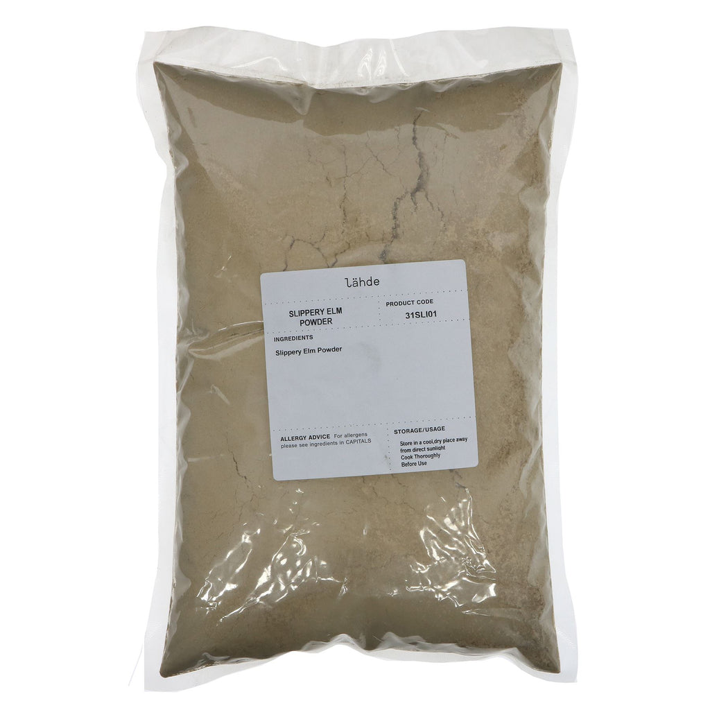 Vegan Slippery Elm powder for bloating & digestion - 500g by Lahde