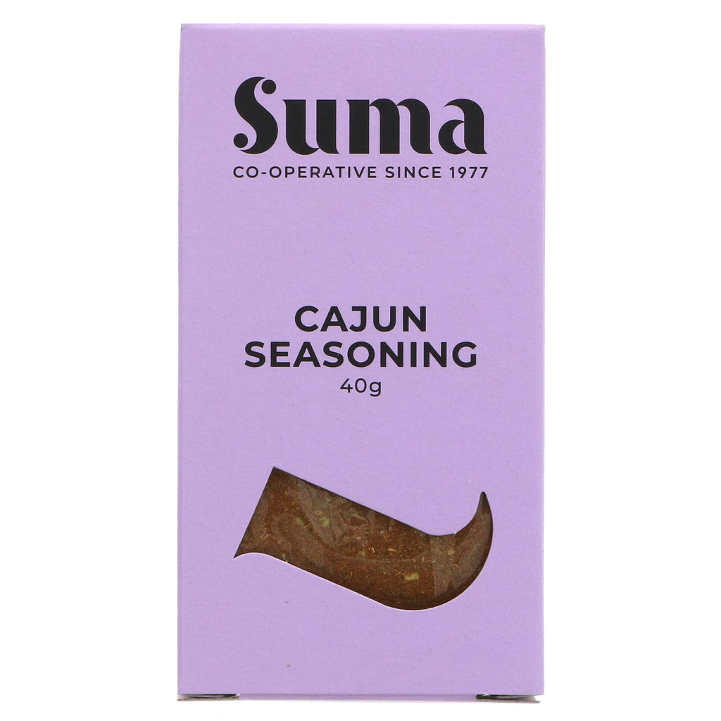 Suma Cajun Spice - Salt Free for deliciously spiced meals without sodium. Vegan-friendly. #seasonings #vegan #cooking