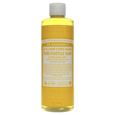 Dr Bronners | Orange Castile Liquid Soap - Citrus orange | 475ml