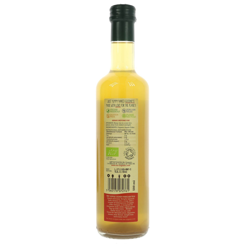 Organic Apple Cider Vinegar | Gluten-free, vegan, and made with 100% Italian apples. Enjoy the delicate apple flavor and health benefits.