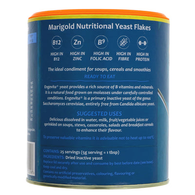 Engevita's Yeast Flakes with Vitamin B12 - Vegan & Gluten-free | Packed with B vitamins & minerals for a boost of flavor & nutrition. Fairtrade & VAT free.