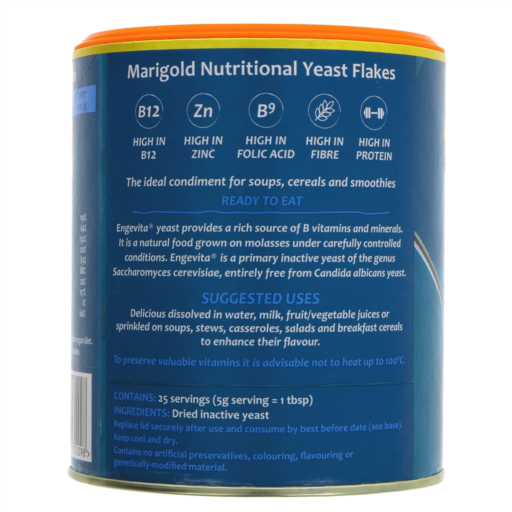 Engevita's Yeast Flakes with Vitamin B12 - Vegan & Gluten-free | Packed with B vitamins & minerals for a boost of flavor & nutrition. Fairtrade & VAT free.