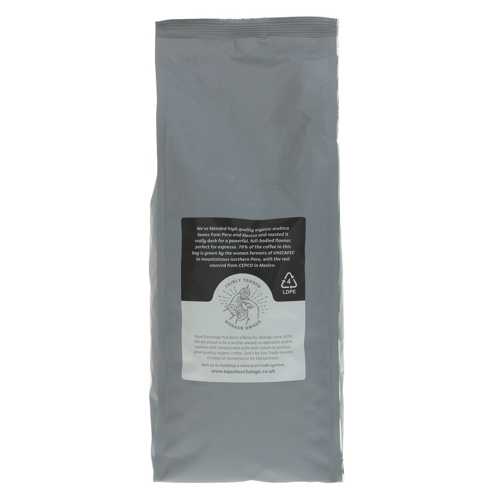 Organic, Fairtrade, Vegan Espresso - Full of Body - 1kg - Perfect for coffee lovers!