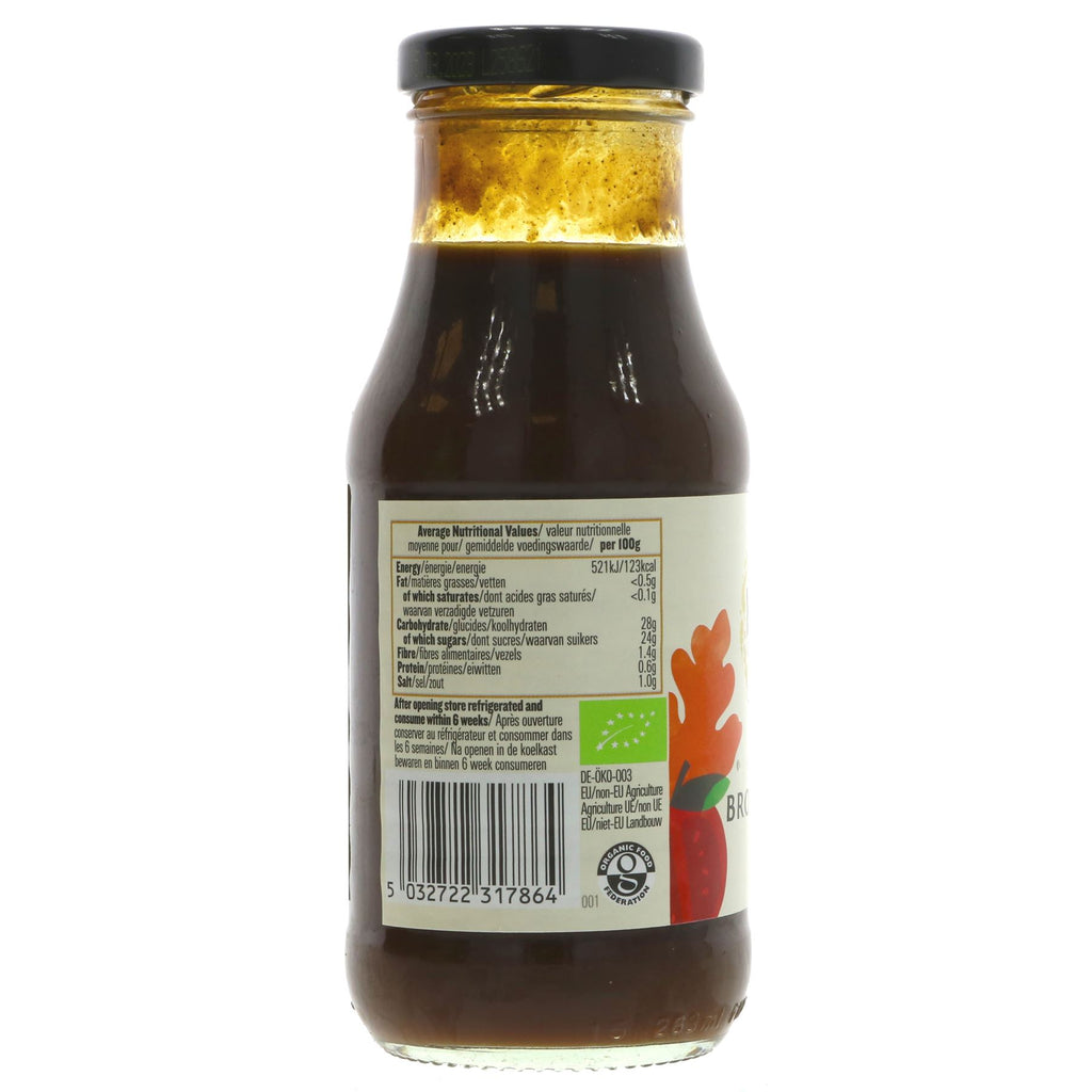 Organic Brown Sauce - Tangy & guilt-free condiment for any meal, with vegan & gluten-free ingredients.