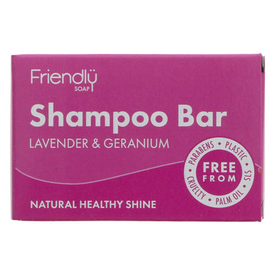 Friendly Soap | Shampoo Bar - Lavender & Geranium | 95g