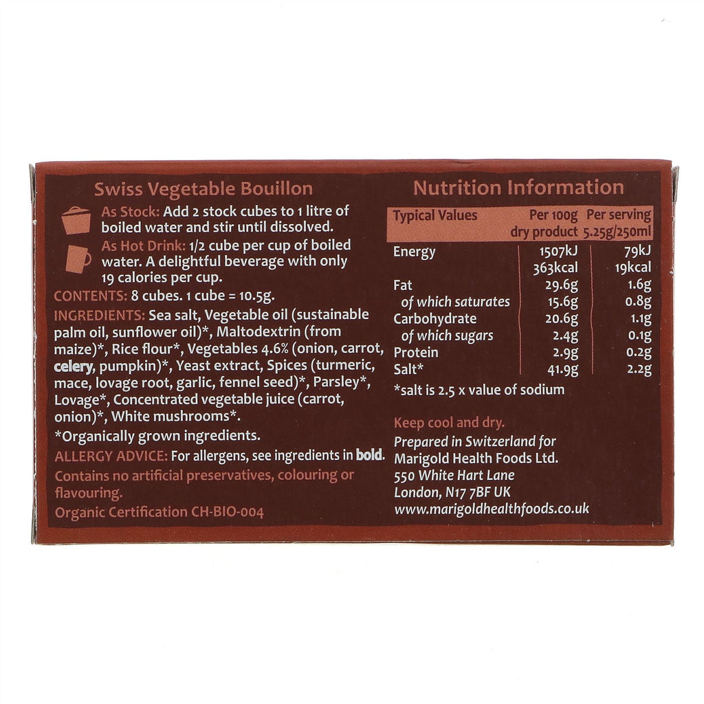 Marigold Bouillon Cubes: Organic, Vegan & Gluten-Free Flavor Enhancer