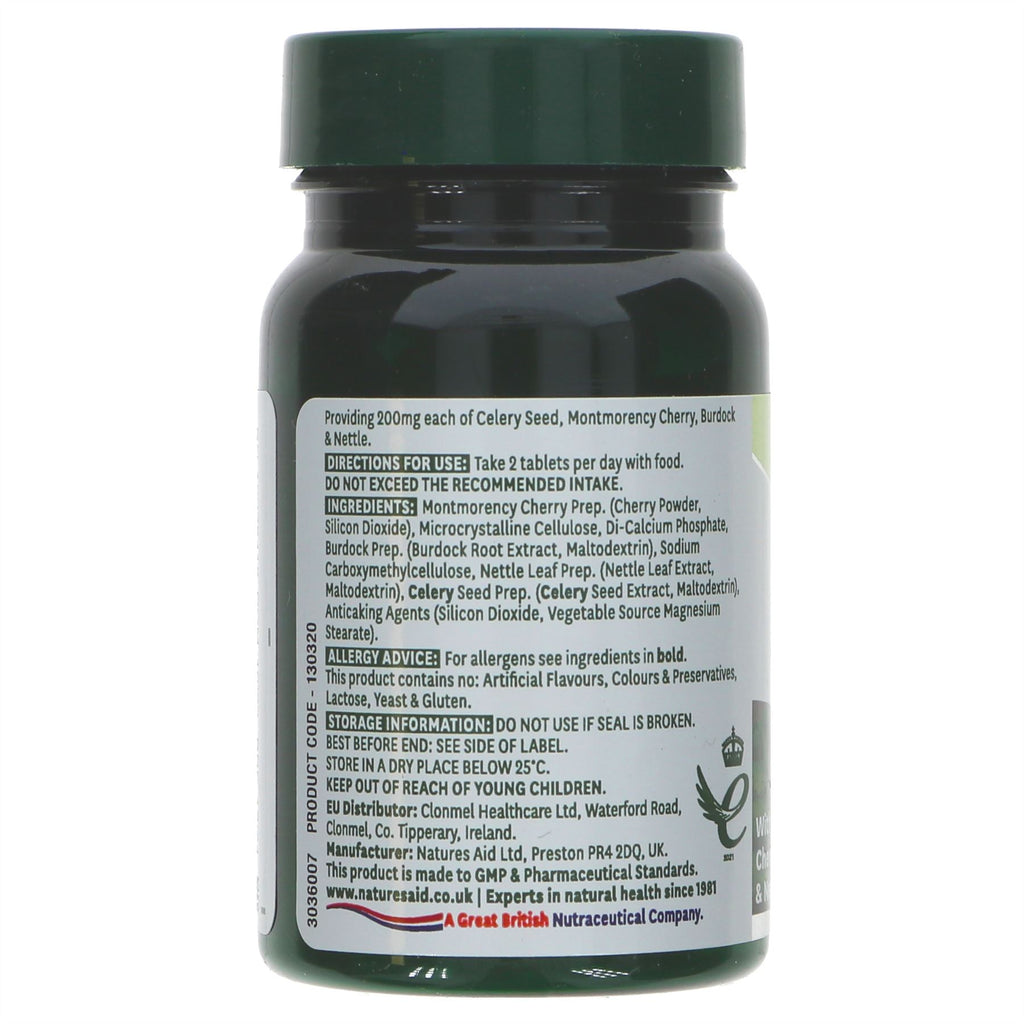Natures Aid | Celery Seed Complex - Synergistic Blend | 60 tablets - Natural Anti-Inflammatory | Vegan & Gluten-Free