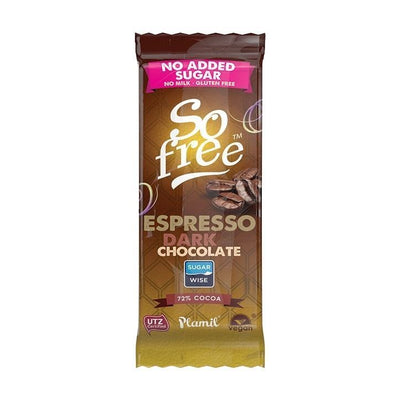 Plamil | So Free No Added Sugar Espresso Dark Chocolate | 35g