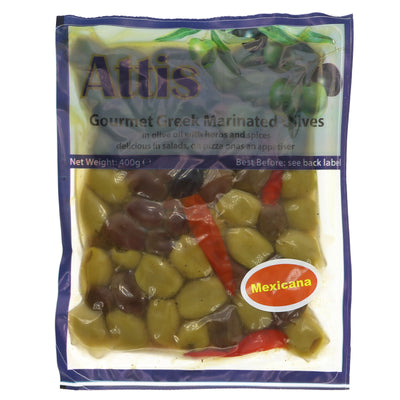 Attis Gourmet | Mexicana - Pitted Green&black | 400G