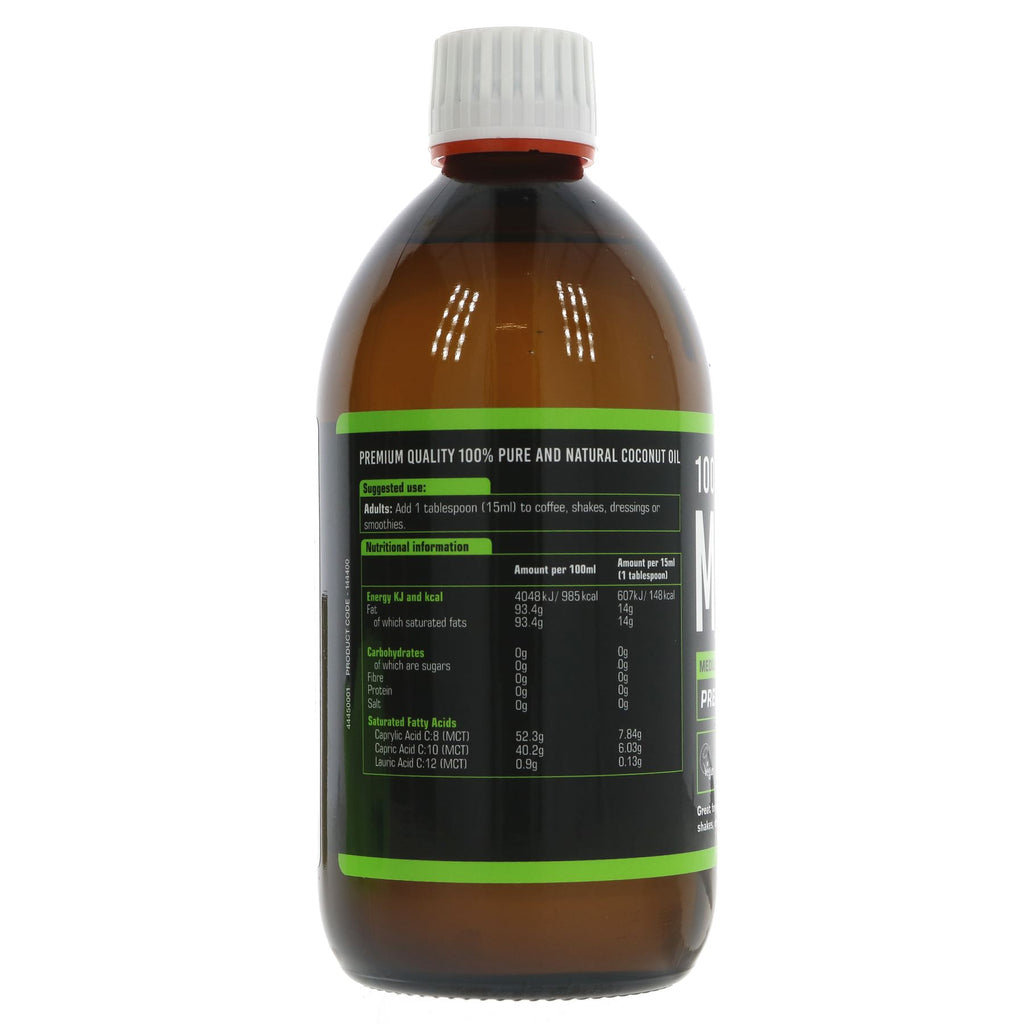 Natures Aid 100% Pure Mct Oil - Vegan, Gluten-free & Fairtrade superfood for sustained energy.