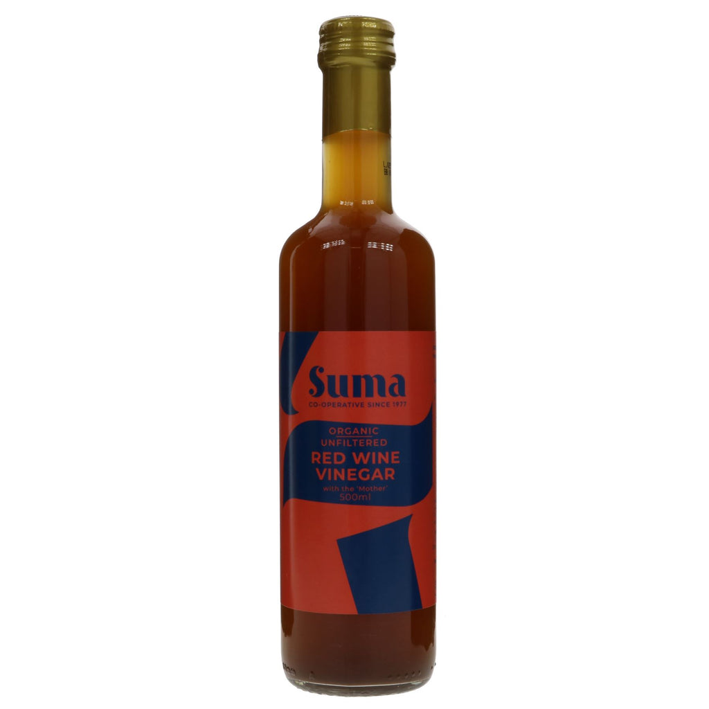 Organic Red Wine Vinegar with the Mother - Tangy and Versatile - Perfect for Dressings, Marinades & Sauces - Vegan