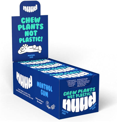 Discover Nuud Menthol Gum, the refreshing and guilt-free choice for gum lovers. Made from plant-based ingredients, this biodegradable and sugar-free gum is on a mission to eliminate plastic waste. Say goodbye to plastic-filled gums and hello to a cleaner, greener chewing experience. Chew Plants Not Plastic!