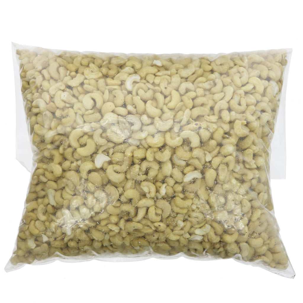 Suma whole cashews - 5KG vegan, buttery & perfect for snacking or cooking. No VAT. Not suitable for small children.