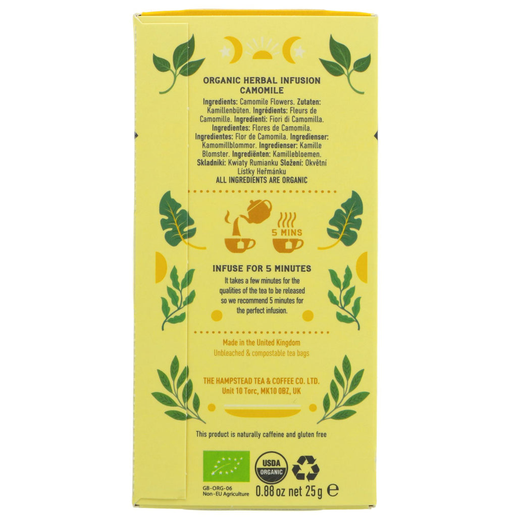 Organic, biodynamic, vegan Camomile Tea | 20 bags | Soothing & calming | Perfect for unwinding after a long day