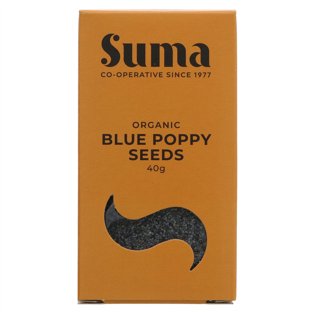 Suma Organic Poppy Seed Blue - vegan & perfect for baking. Add nutty flavor & crunch to breads, cakes & pastries. No VAT charged.