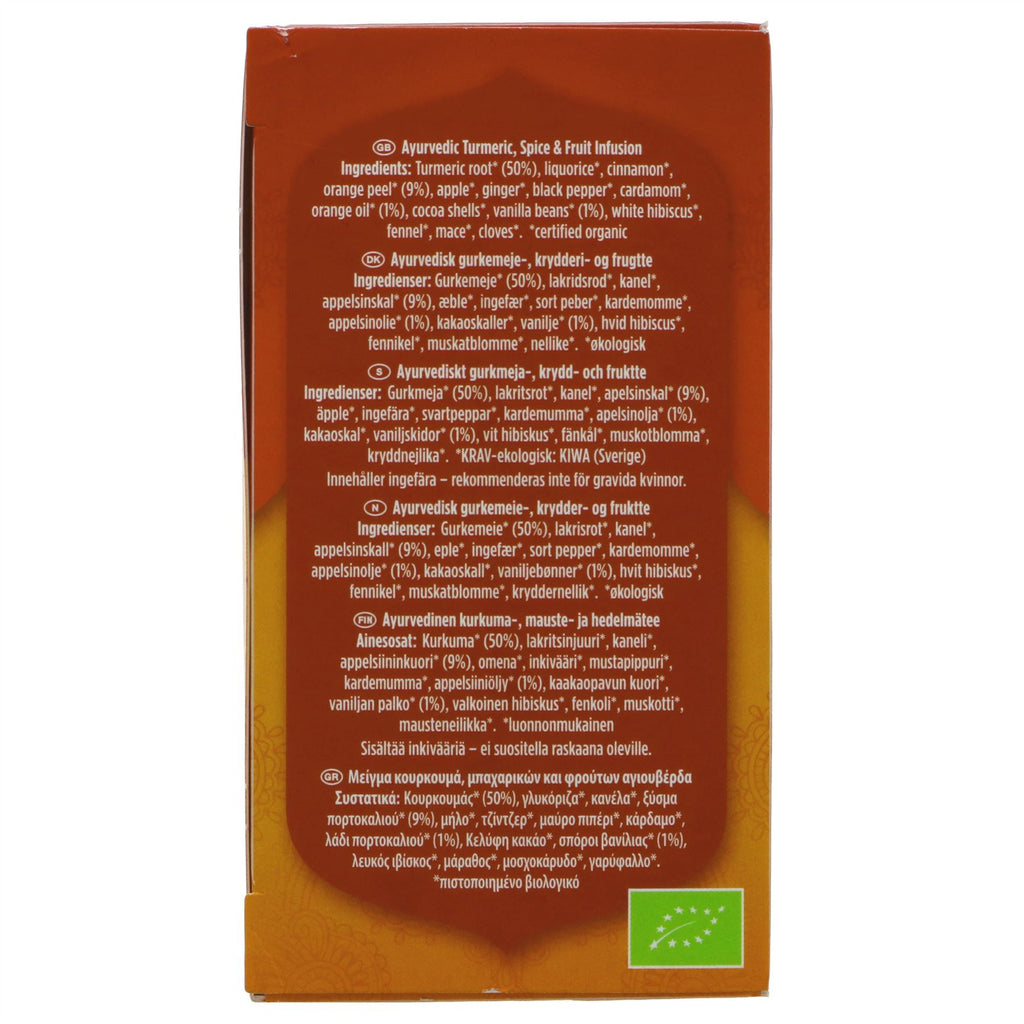Yogi Tea's Turmeric Orange: Organic, Vegan tea with Cinnamon, Ginger & Orange. Try now & experience benefits of turmeric.