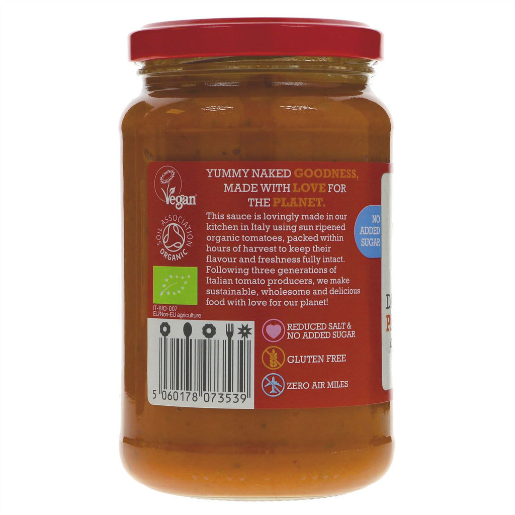 Mr Organic Parmagiana Sauce | Gluten-free, organic, vegan sauce perfect for pasta dishes or as a dip. No added sugar, reduced salt. 350ML.