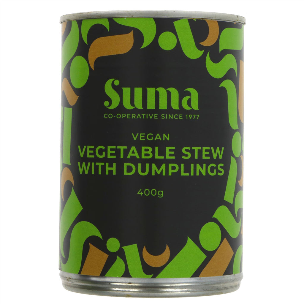 Vegan Suma Vegetable Stew & Dumplings 400g - Made with fresh veggies, perfect for a quick and easy dinner.