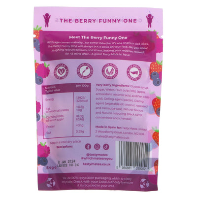 Tasty Mates Gourmet Gummy Sweets - Sweet & Tangy Berry Flavor - 54g