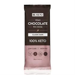 BeKeto | BeKeto - Vegan Keto Chocolate + MCT Classic Dark 80g | 80g