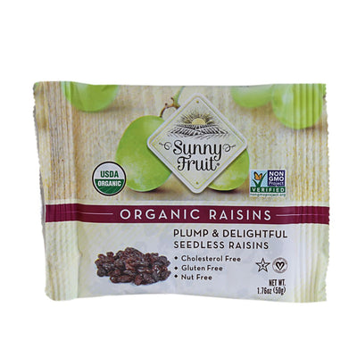 Sunny Fruit | Organic Raisins Snack Packs | 6x50g