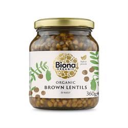 Biona | Organic Brown Lentils Demeter - in Glass Jars 360g | 360g