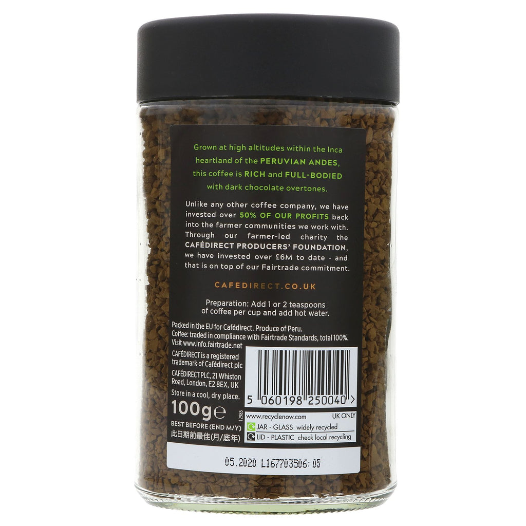 Fairtrade Vegan Machu Picchu Instant Coffee | 100g