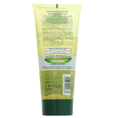 Nourishing Aloe Vera Gel + Vitamins A C E - Vegan and organic. Ideal for daily skincare.